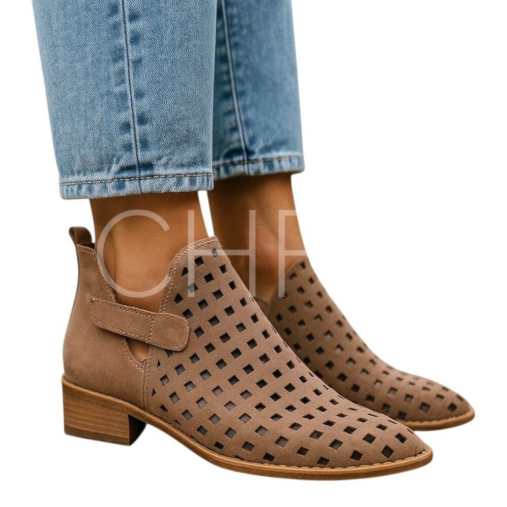 Musse & Cloud Womens Size 8.5/39 Caila Cut Boots Tan Casual Ankle Bootie Shoes